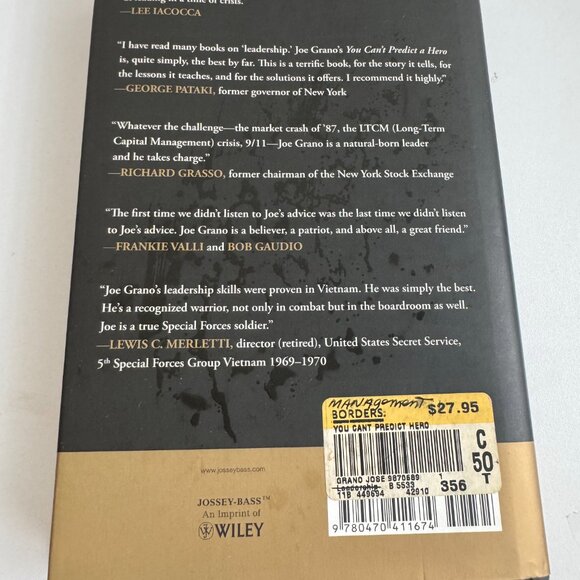 You Can’t Predict a Hero – Joseph J. Grano Jr. (Hardcover, 2009) - Picture 2 of 5